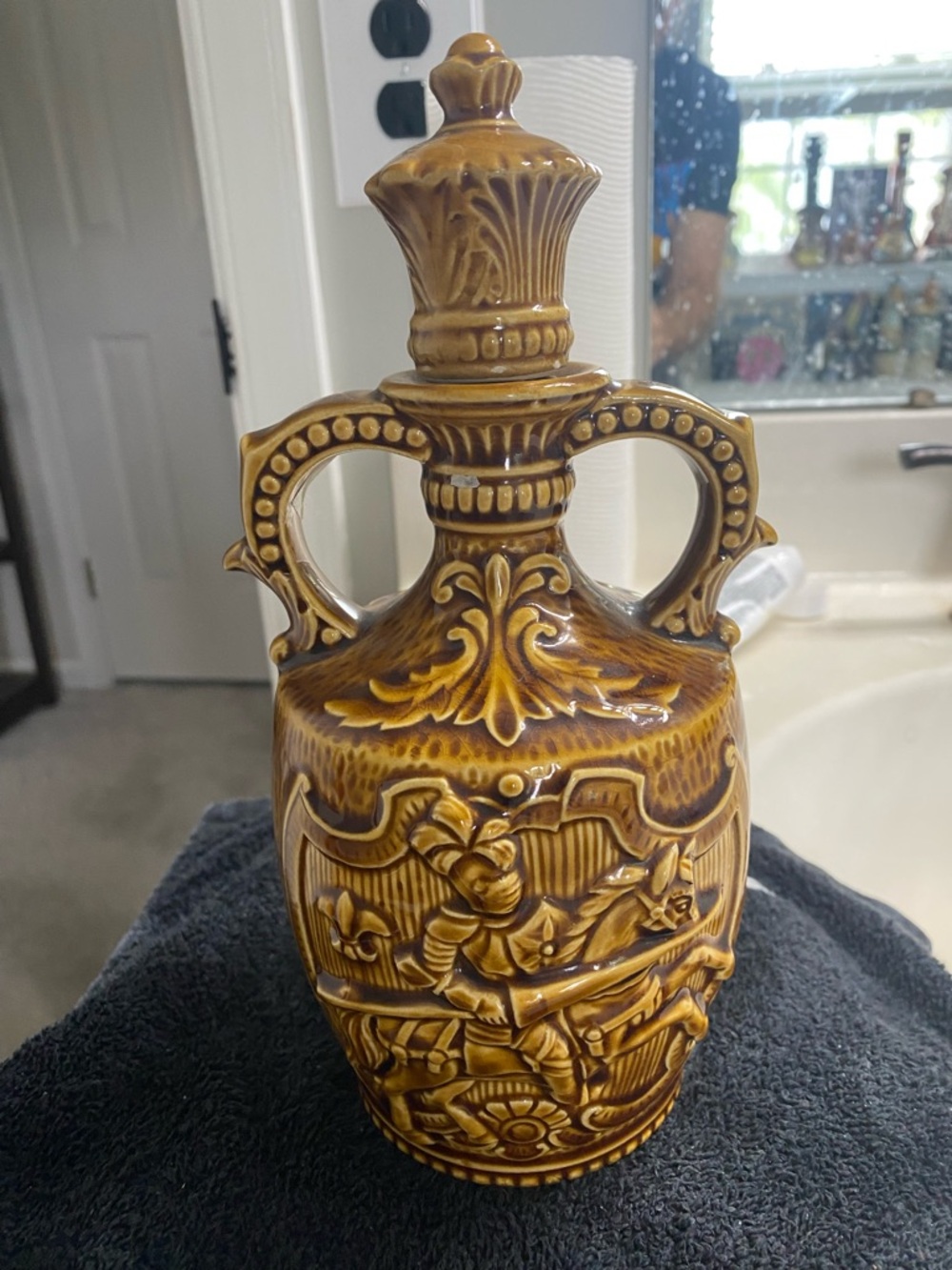 Brown Decorative Ceramic Urn - Brown Home Accent